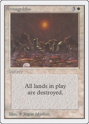 Armageddon card from Unlimited Edition