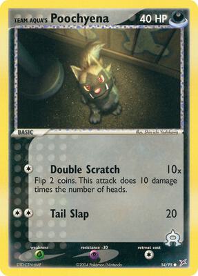 Team Aqua's Poochyena - 54/95 card from EX Team Magma vs Team Aqua