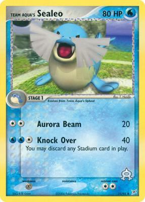 Team Aqua's Sealeo - 31/95 card from EX Team Magma vs Team Aqua