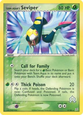 Team Aqua's Seviper card from EX Team Magma vs Team Aqua