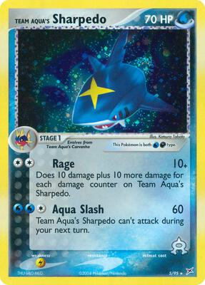 Team Aqua's Sharpedo - 5/95 card from EX Team Magma vs Team Aqua