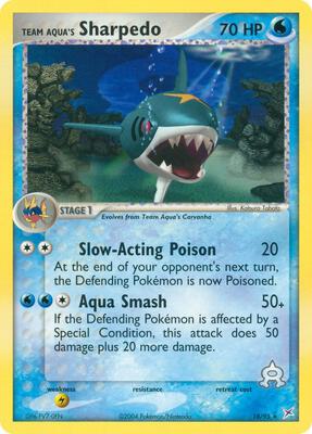 Team Aqua's Sharpedo - 18/95 card from EX Team Magma vs Team Aqua
