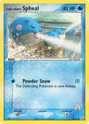 Team Aqua's Spheal - 56/95 card from EX Team Magma vs Team Aqua