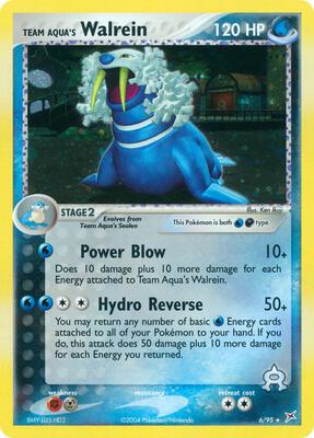 Team Aqua's Walrein card from EX Team Magma vs Team Aqua