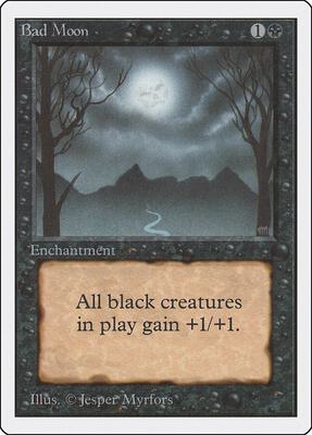 Bad Moon card from Unlimited Edition