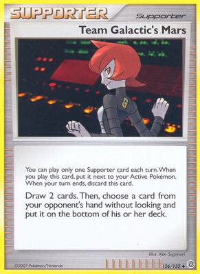 Team Galactic's Mars card from Secret Wonders