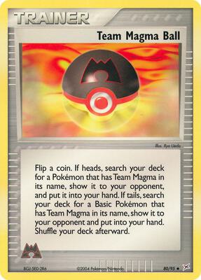 Team Magma Ball card from EX Team Magma vs Team Aqua