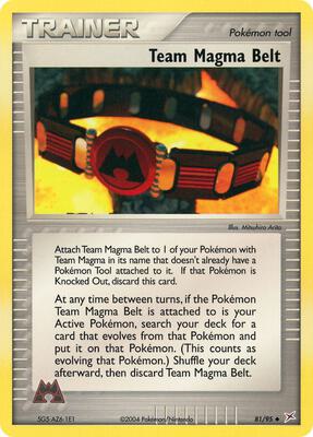 Team Magma Belt card from EX Team Magma vs Team Aqua