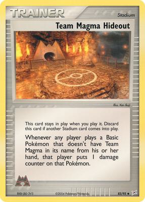 Team Magma Hideout card from EX Team Magma vs Team Aqua