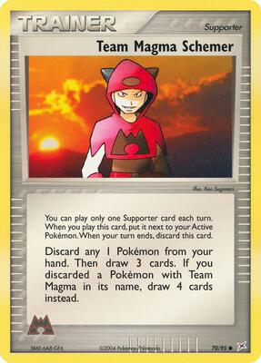 Team Magma Schemer card from EX Team Magma vs Team Aqua
