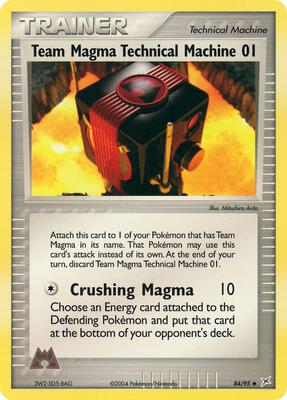 Team Magma Technical Machine 01 card from EX Team Magma vs Team Aqua