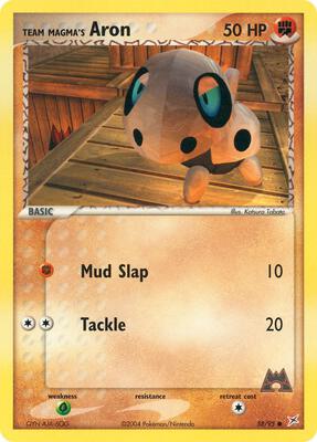 Team Magma's Aron - 58/95 card from EX Team Magma vs Team Aqua