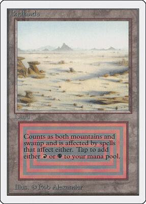 Badlands card from Unlimited Edition