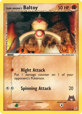 Team Magma's Baltoy - 61/95 card from EX Team Magma vs Team Aqua