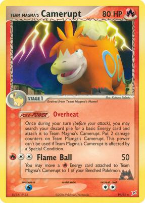 Team Magma's Camerupt card from EX Team Magma vs Team Aqua
