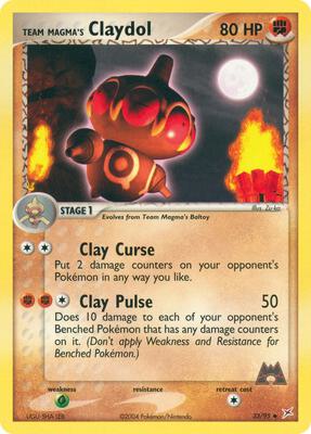 Team Magma's Claydol - 33/95 card from EX Team Magma vs Team Aqua
