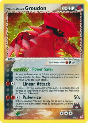 Team Magma's Groudon card from EX Team Magma vs Team Aqua