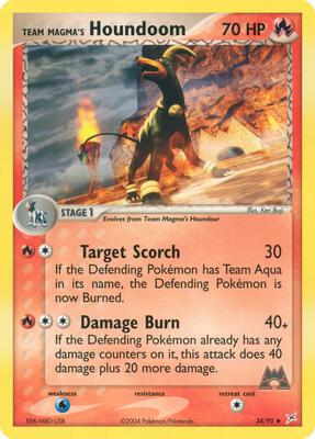 Team Magma's Houndoom - 34/95 card from EX Team Magma vs Team Aqua