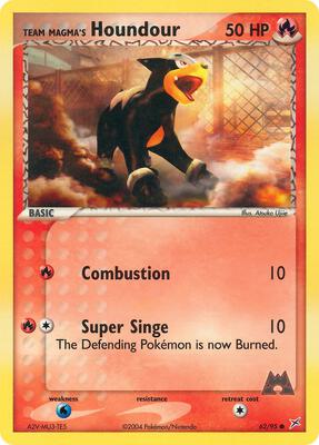 Team Magma's Houndour - 62/95 card from EX Team Magma vs Team Aqua