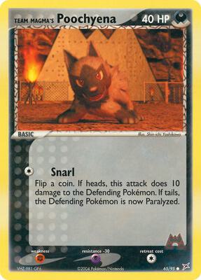 Team Magma's Poochyena - 65/95 card from EX Team Magma vs Team Aqua