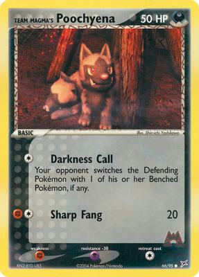 Team Magma's Poochyena - 66/95 card from EX Team Magma vs Team Aqua