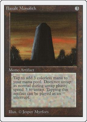 Basalt Monolith card from Unlimited Edition