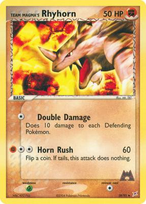 Team Magma's Rhyhorn - 38/95 card from EX Team Magma vs Team Aqua