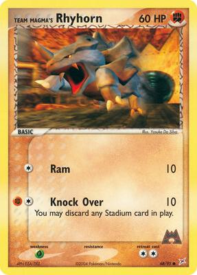 Team Magma's Rhyhorn - 68/95 card from EX Team Magma vs Team Aqua