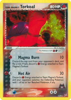 Team Magma's Torkoal card from EX Team Magma vs Team Aqua
