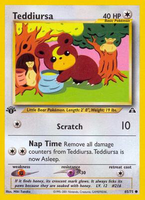 Teddiursa card from Neo Discovery