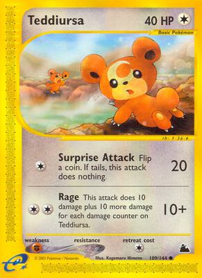Teddiursa card from Skyridge