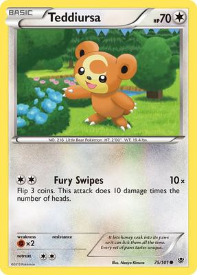 Teddiursa card from Plasma Blast