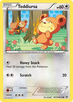 Teddiursa card from Legendary Treasures: Radiant Collection