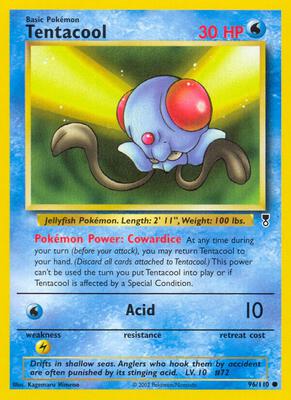 Tentacool card from Legendary Collection