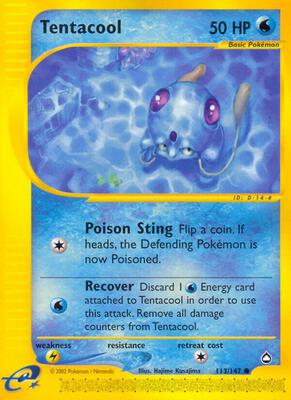 Tentacool card from Aquapolis