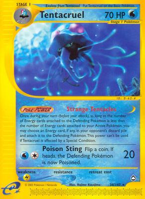 Tentacruel card from Aquapolis