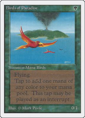 Birds of Paradise card from Unlimited Edition