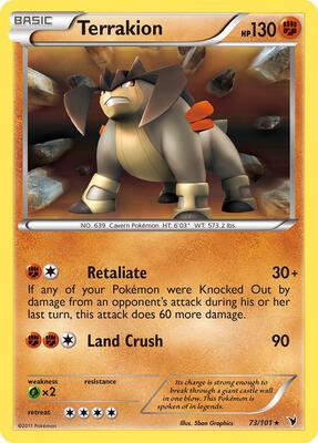 Terrakion card from Noble Victories