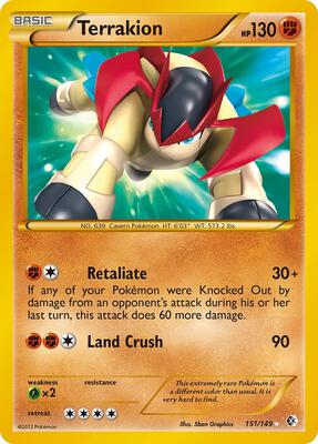 Terrakion card from Boundaries Crossed