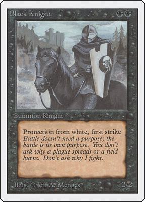 Black Knight card from Unlimited Edition