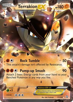 Terrakion EX card from Dragons Exalted