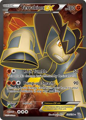 Terrakion EX (121 Full Art) card from Dragons Exalted