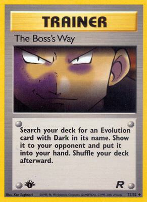 The Boss's Way card from Team Rocket
