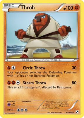 Throh card from Black and White