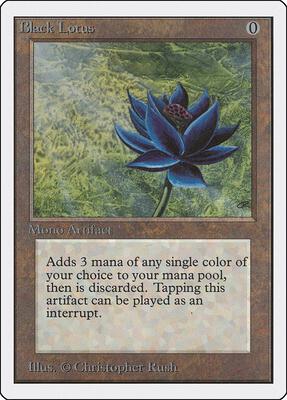 Black Lotus card from Unlimited Edition
