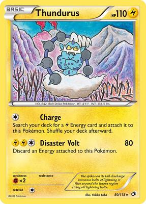 Thundurus card from Legendary Treasures