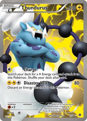 Thundurus (97 Full Art) card from Emerging Powers