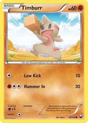Timburr card from Dark Explorers