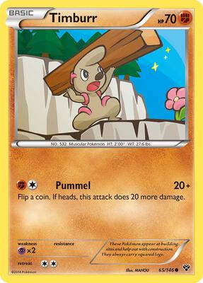 Timburr card from XY Base Set