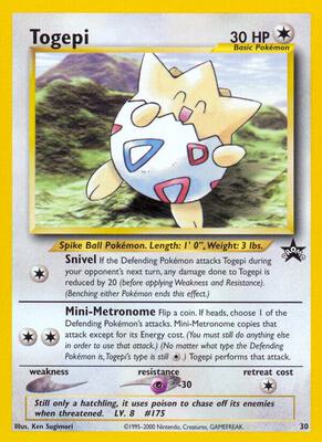 Togepi card from WoTC Promo
